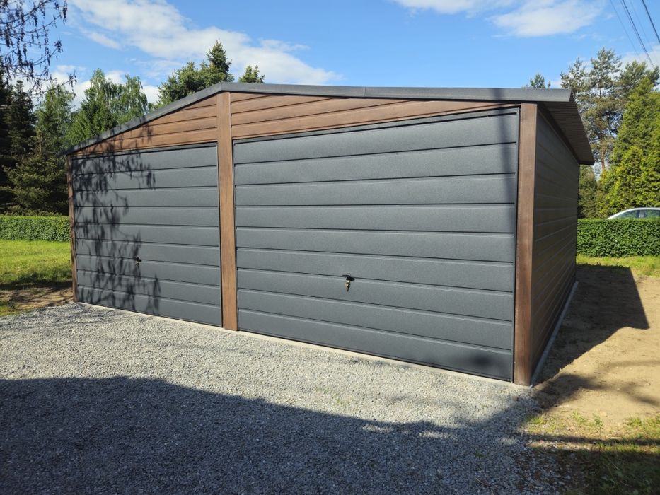 6x5.8 POM Garaze Blaszane Garaz Blaszany Blaszak Blaszaki Drewnopodobn