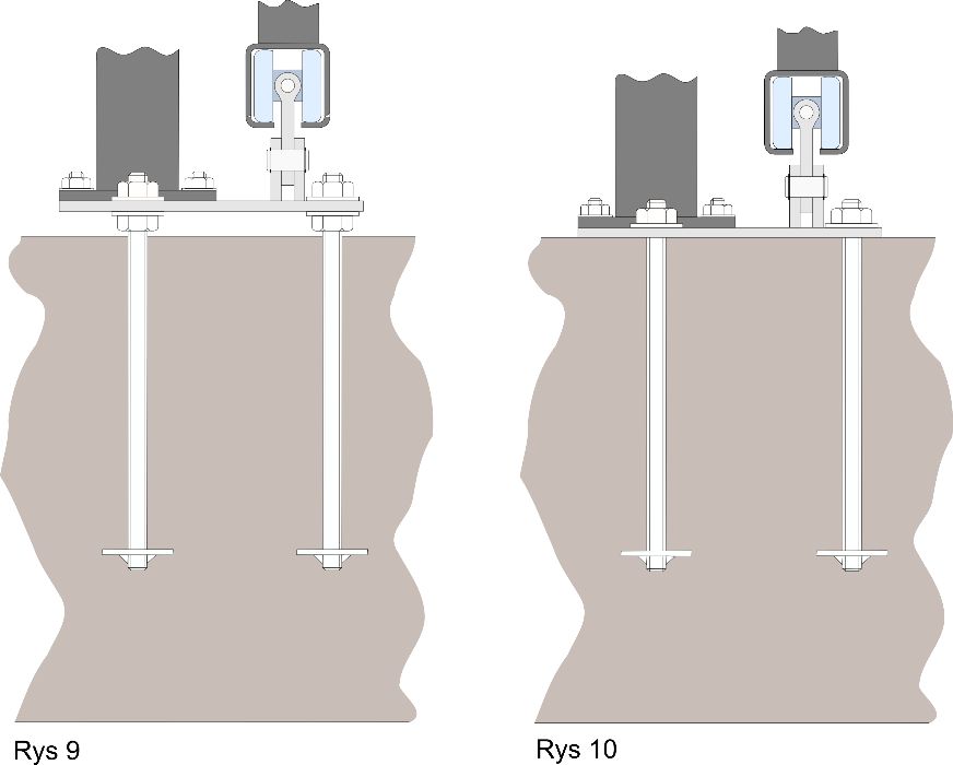 Wózek Wózki Patent Rolki do Bramy przesuwnej zestaw 80x80