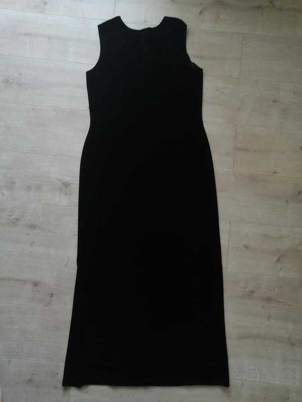 Чорне довге велюрове вечірнє плаття vroom&dreesmann вечернее платье XL