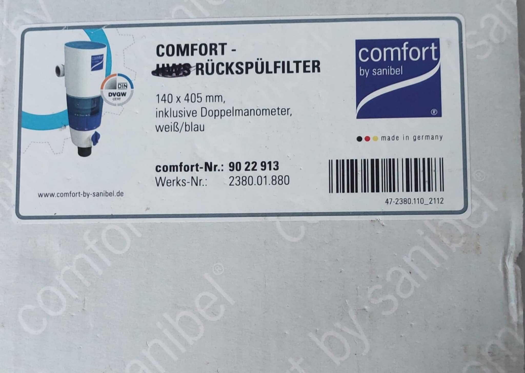 Filtr wody comfort by sanibel NOWY