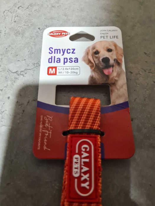 Smycz Dla Psa Rozmiar M Pomarańczowa Galaxy