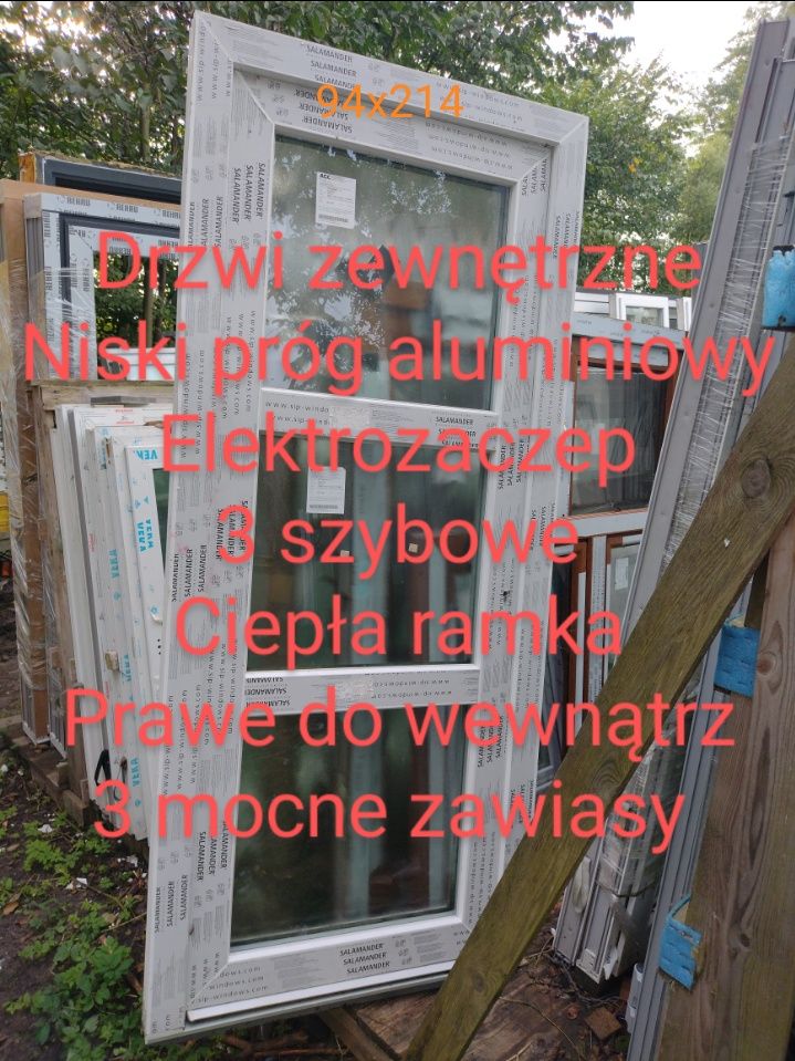 Drzwi Tarasowe winchester 214x236 3 szybowe Ciepła ramka