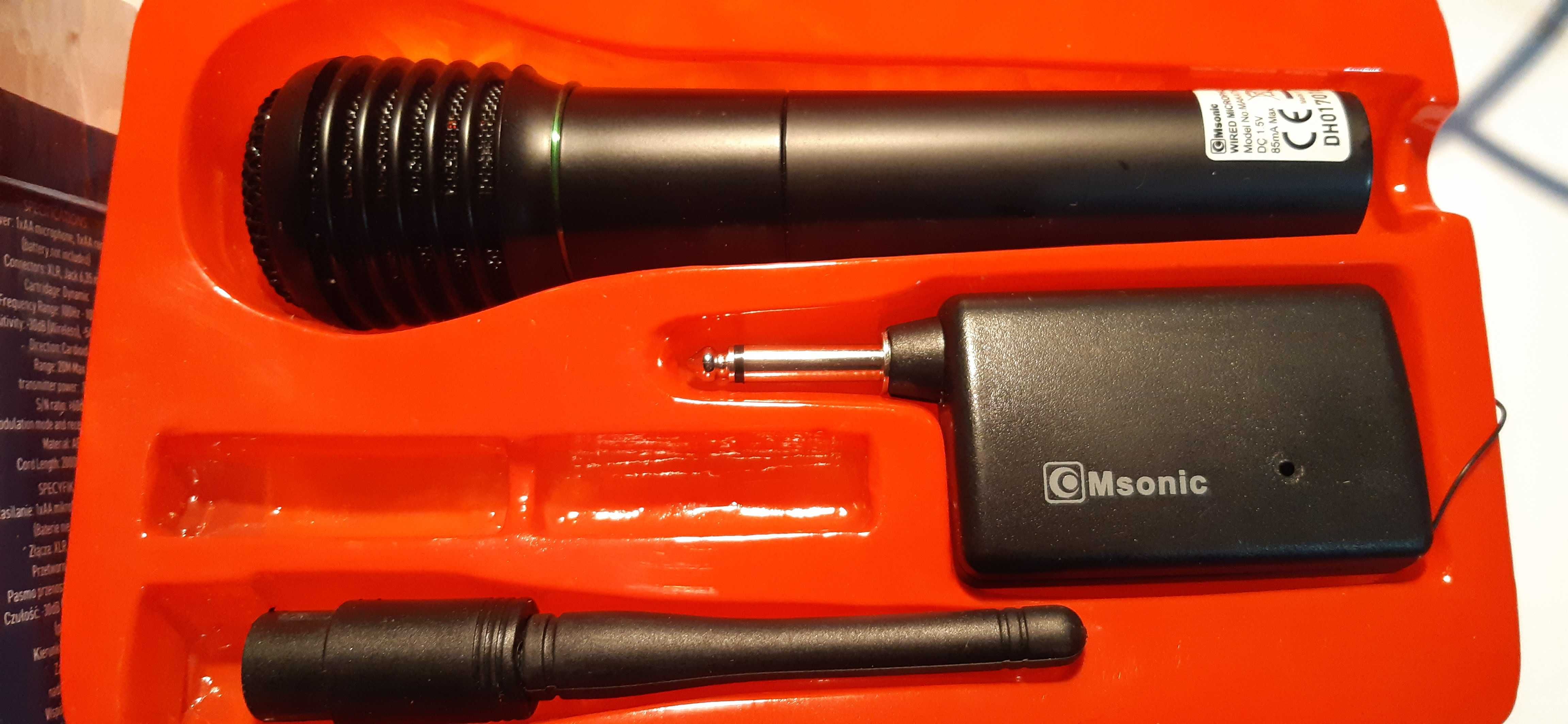 stary mikrofon bezprzewodowy msonic