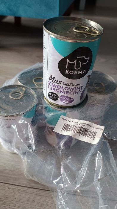 Mokra karma dla kota KOEMA wołowina z jagnięciną 6x 400g