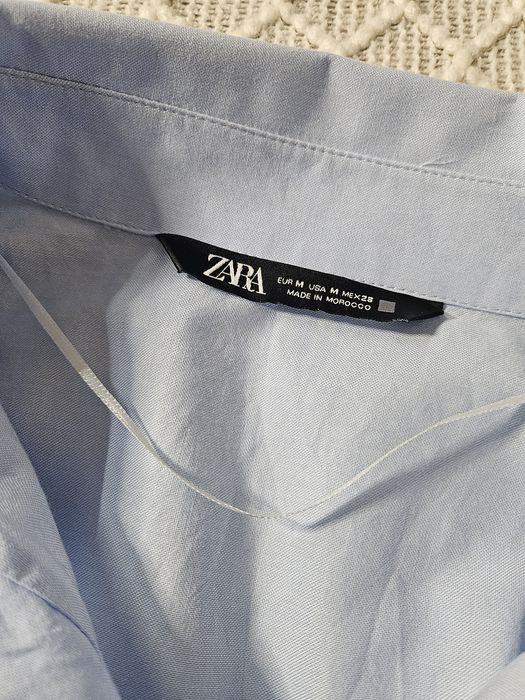 Стильная голубая руьашка оверсайз Zara р. М