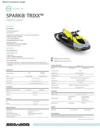 Sea-Doo Spark Trixx 1UP w wersji Vapor Blue and Neon Yellow