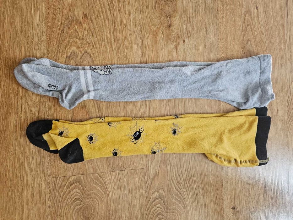 Rajtuzki rajstopy 98-104 Halloween pająki