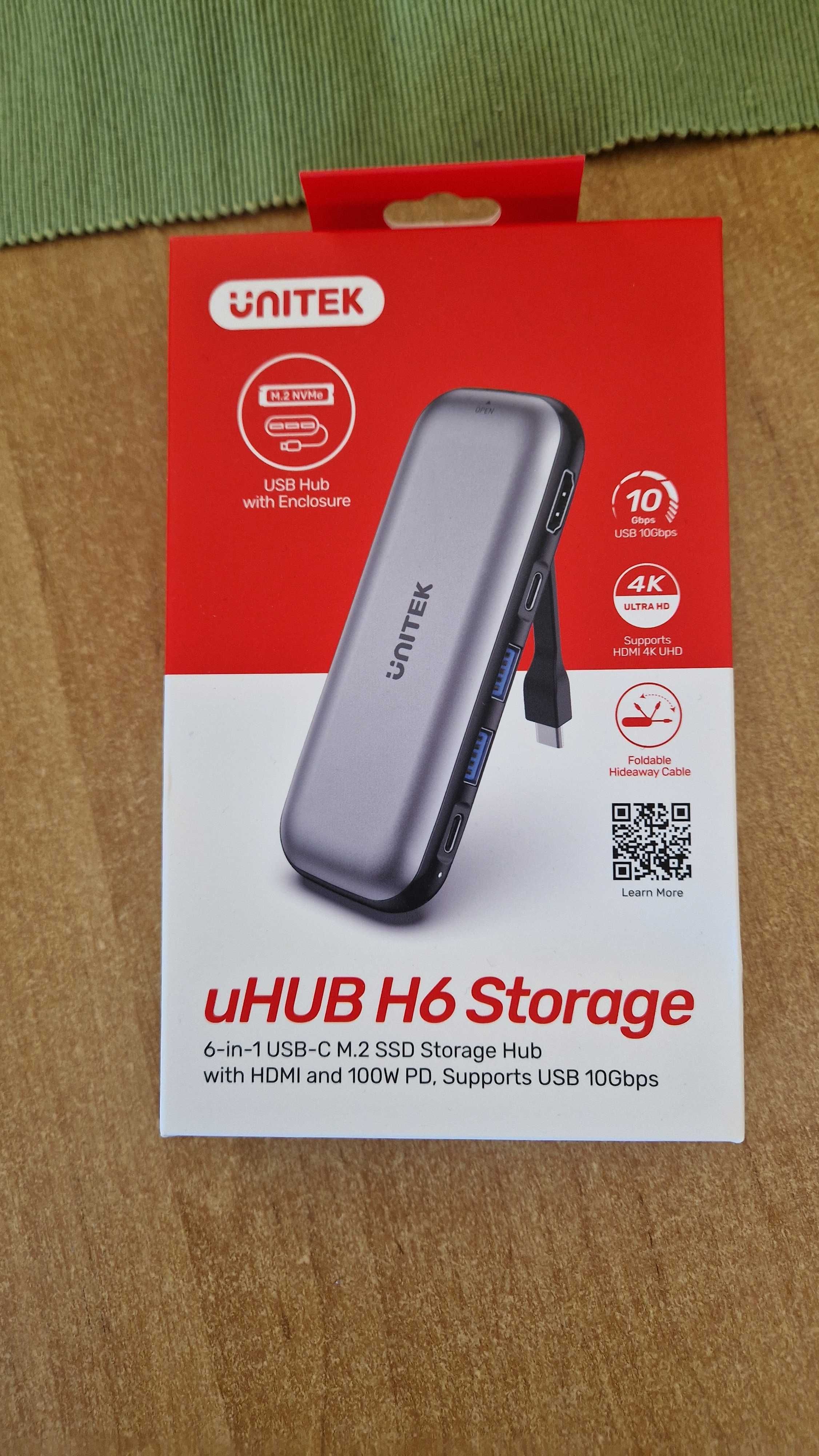 Unitek uHUB H6 6-in-1 USB-C M.2 SSD Storage Hub