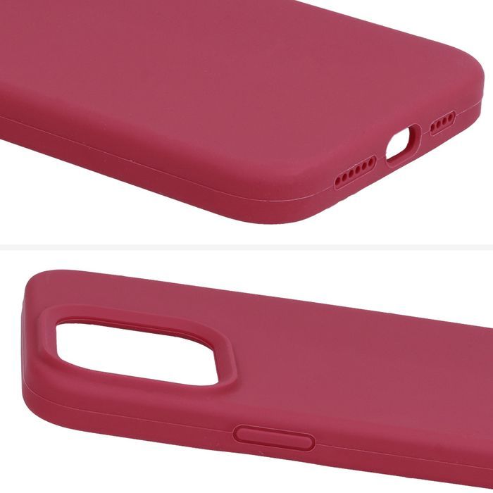 Silicone Lite Case Do Iphone 15 Pro Max Bordowy