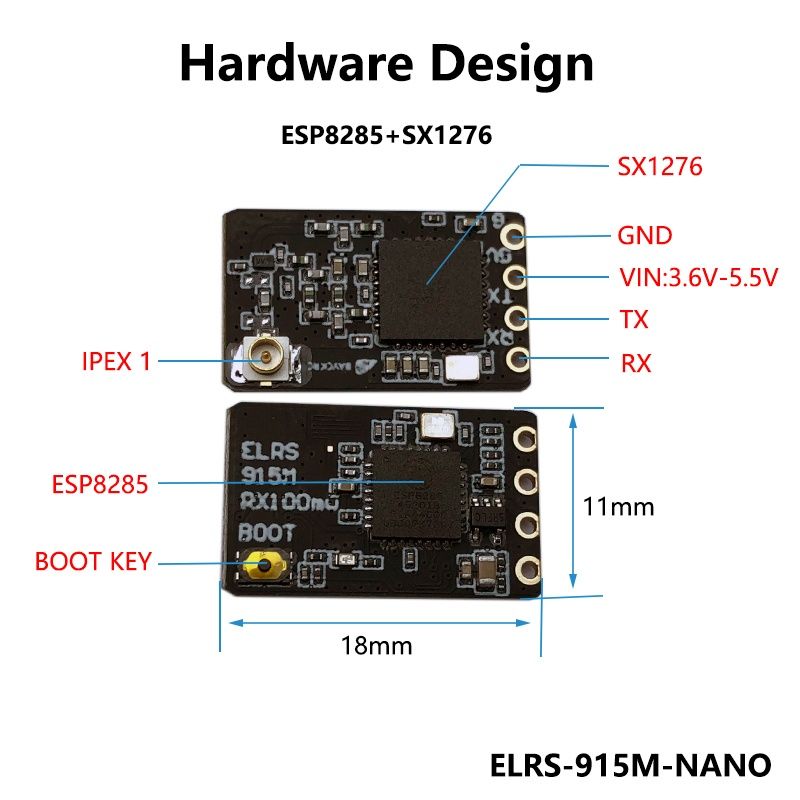 Приемники  ELRS 915 МГц. 2,4 Гц. Nano.