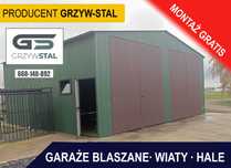 Garaż Blaszany |Wiata |Magazyn Rolniczy | Hala Blaszana | - GRZYWSTAL