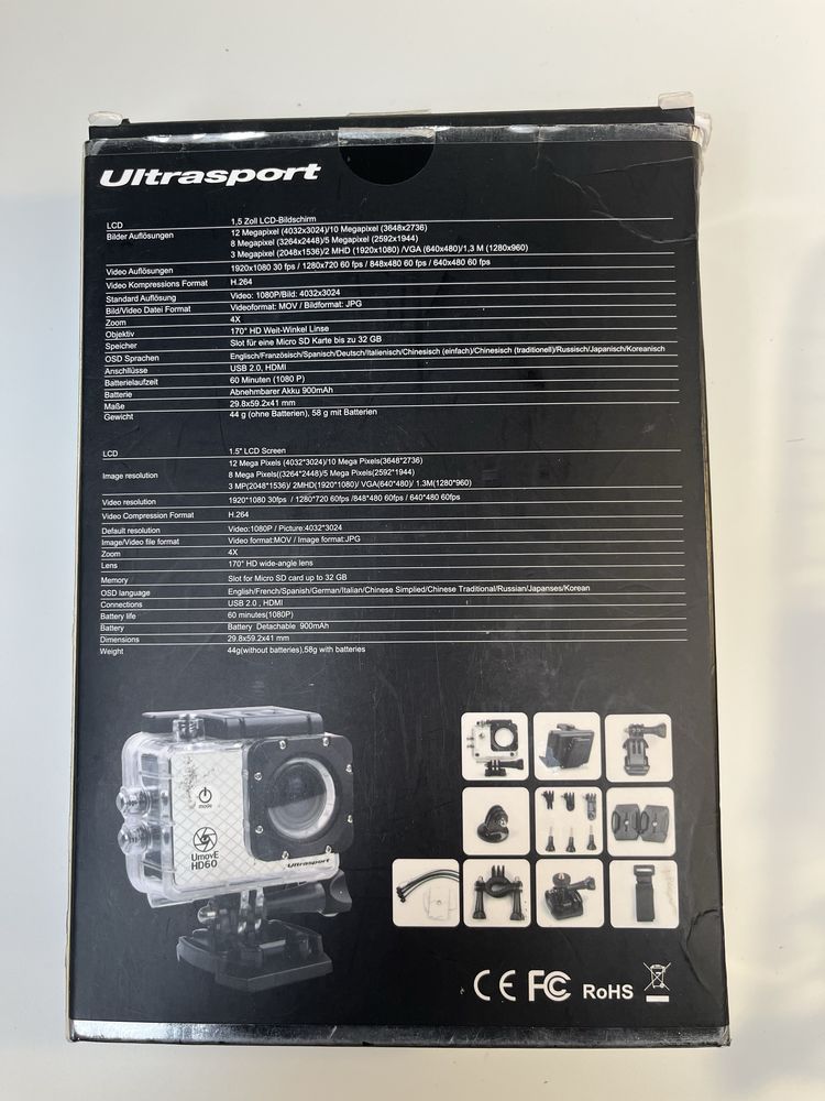 Kamerka sportowa UltraSport UmovE HD 60