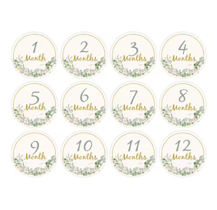 Картки з місяцями для фотосесії немовлят