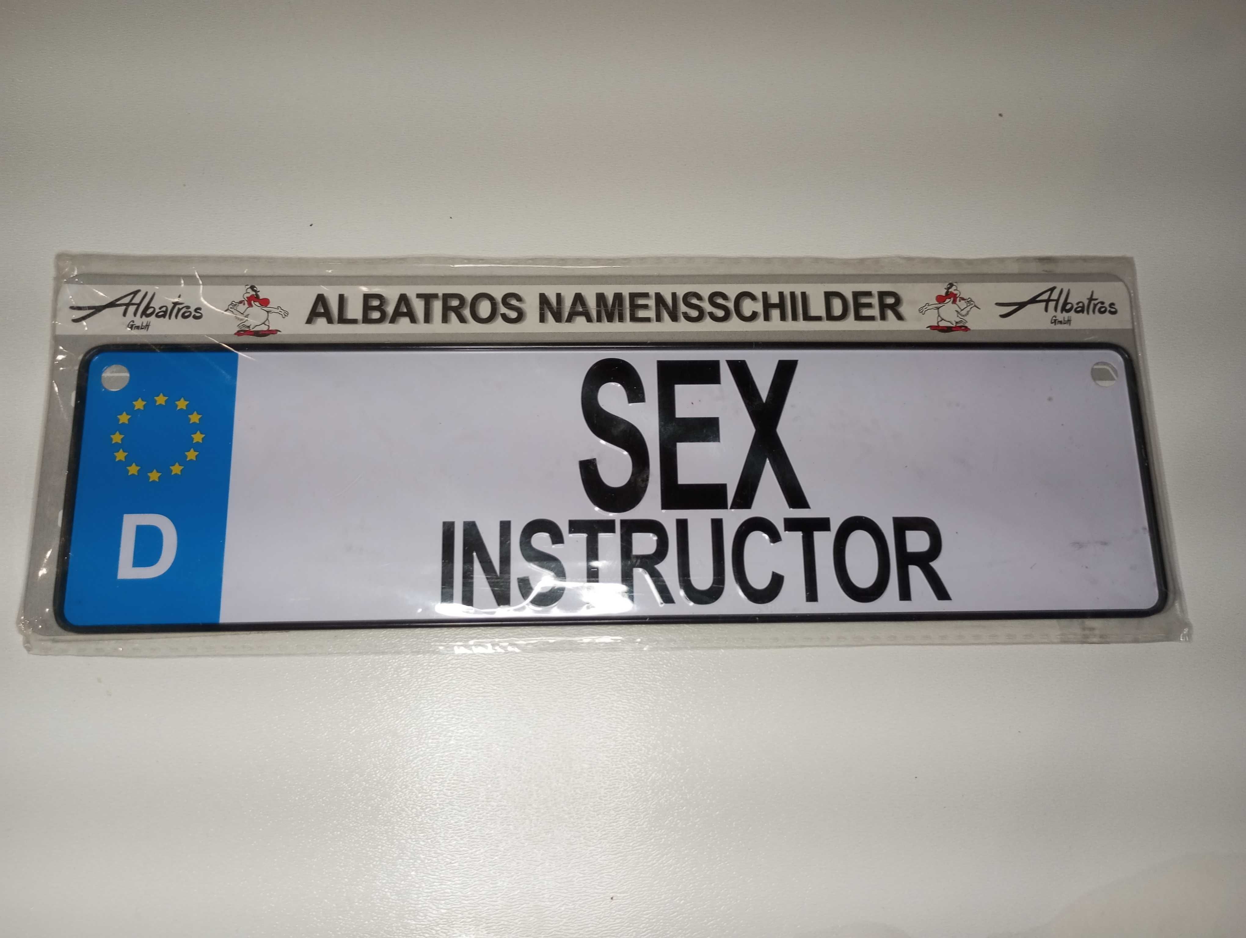 Zawieszka ozdoba tabliczka rejestracyjna sex instructor niemiecki
