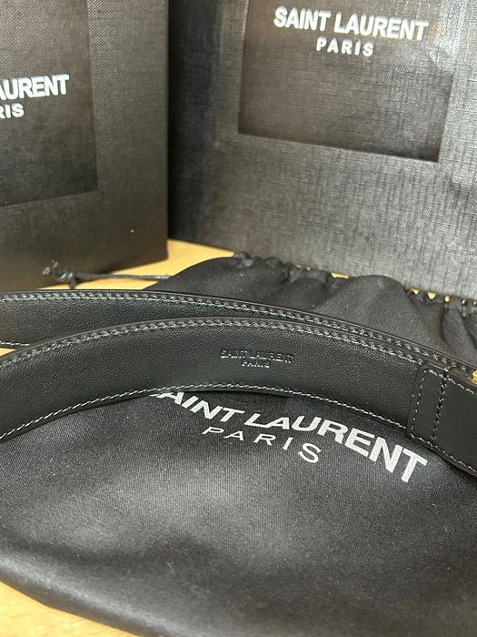 Ремень YSL Saint Laurent ремінь шкіряний