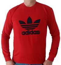 Adidas bluza czerwona r. L