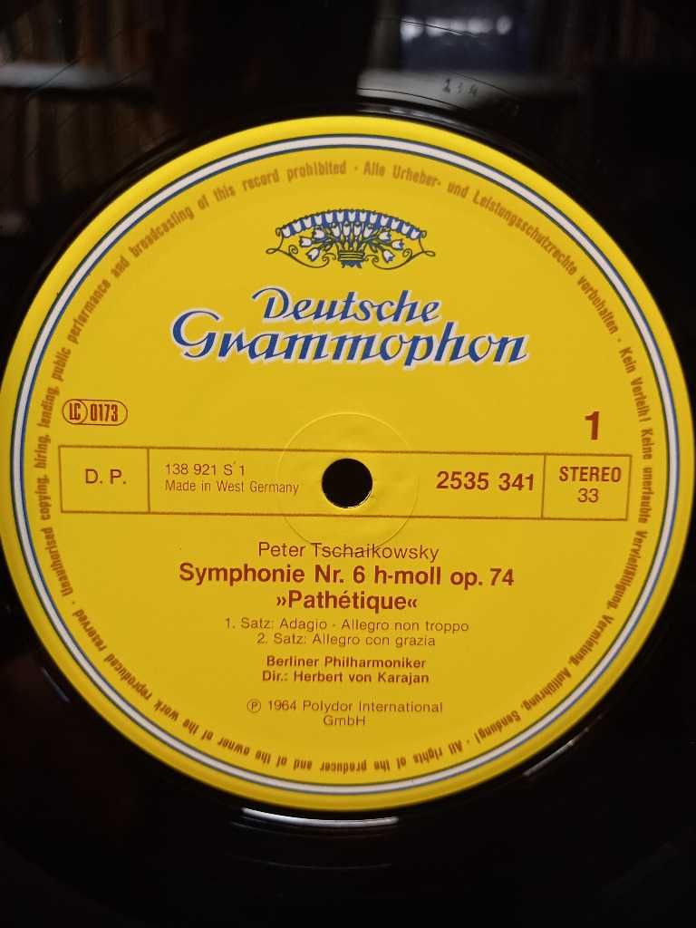 Tschaikowsky Sym. no. 6 Pathetique. Karajan, płyta winylowa