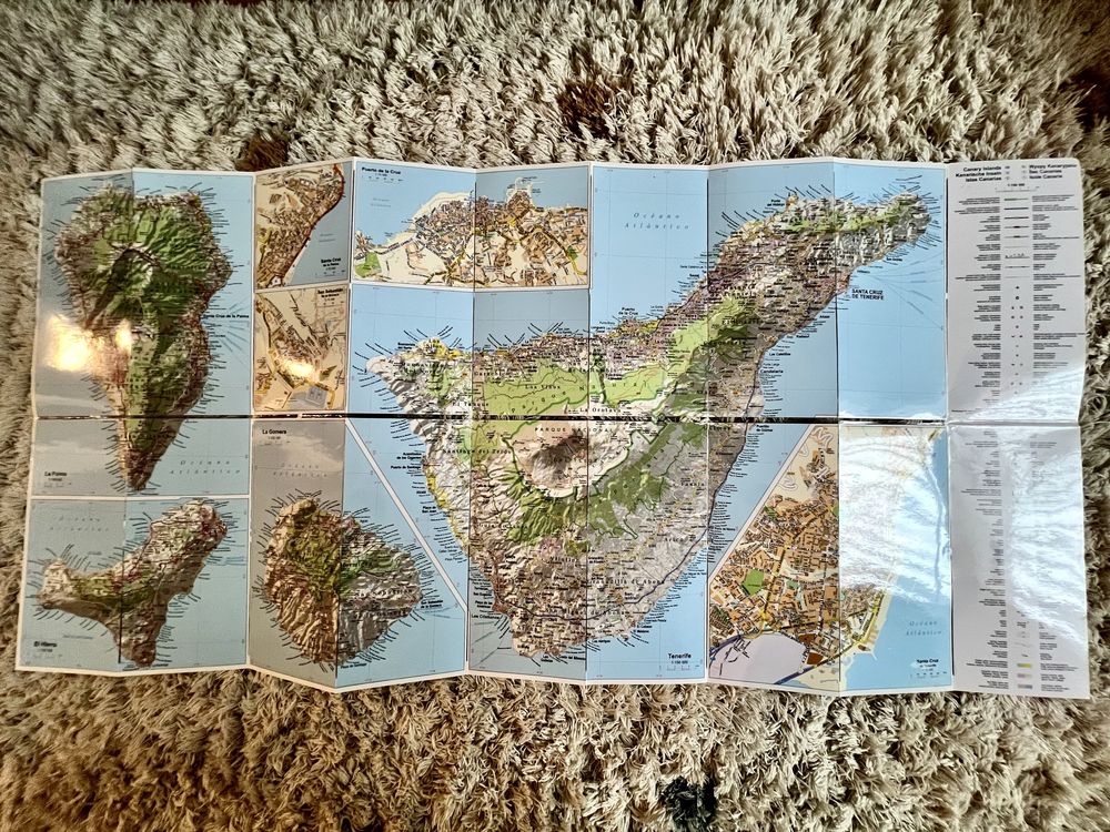 Laminowana mapa Wysp Kanaryjskich - ang.