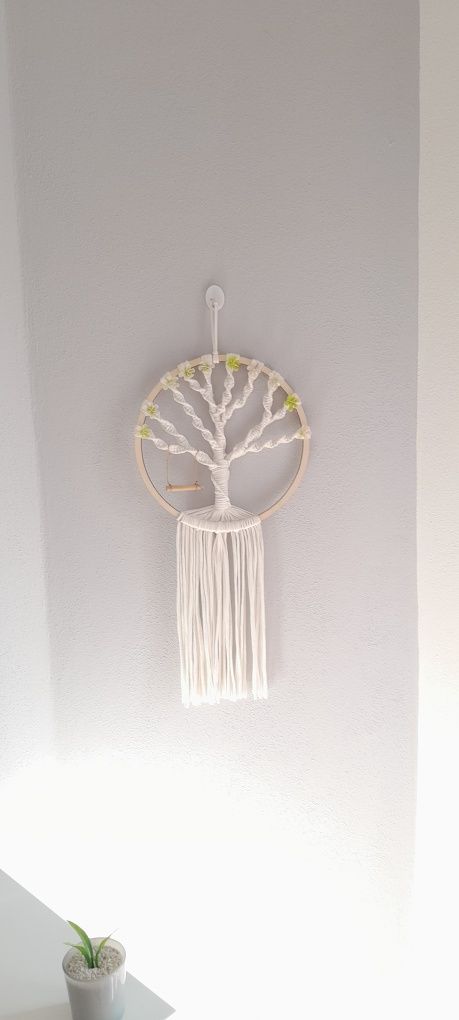 Decoração de parede macramé