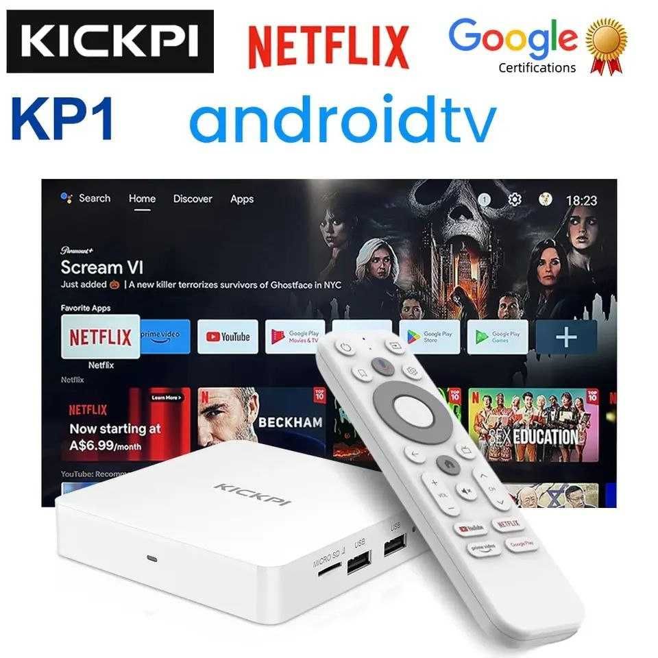 Kickpi KP1 2/32 Краща ТВ приставка 2024р сертифікована Google, Netflix