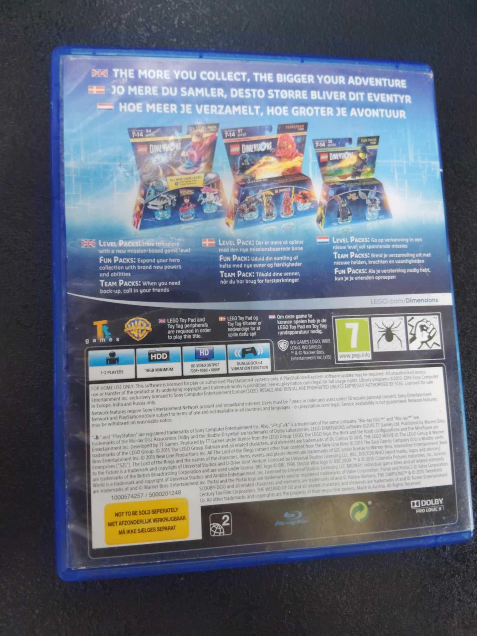 Lego Dimensions PS4 gra tylko po Angielsku potrzebny portal dodatkowo