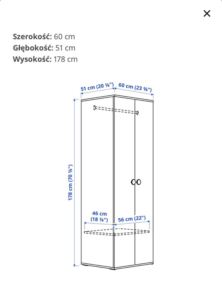 Szafa dzięca ikea GODISHUS jak nowa