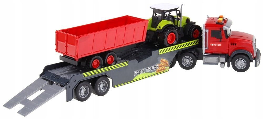 Ciężarówka Auto Tir Z Naczepą Laweta Ciągnik Traktor Z Przyczepą
