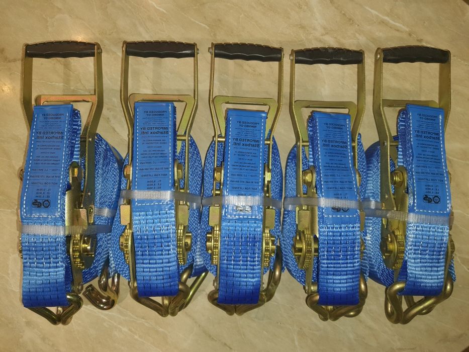 Стяжні 5 тонні ремені з великою трищіткою