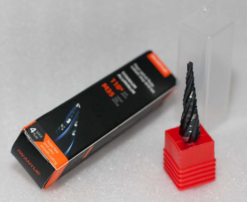 Кобальтовое, ступенчатое, спиральное сверло IWANYUE премиум класса.