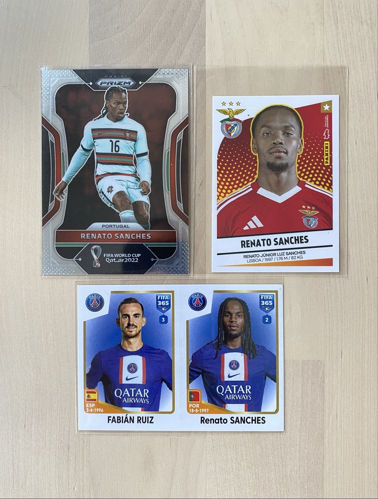 Renato Sanches Cromos e Carta SLB Benfica, PSG, Portugal Panini Topps