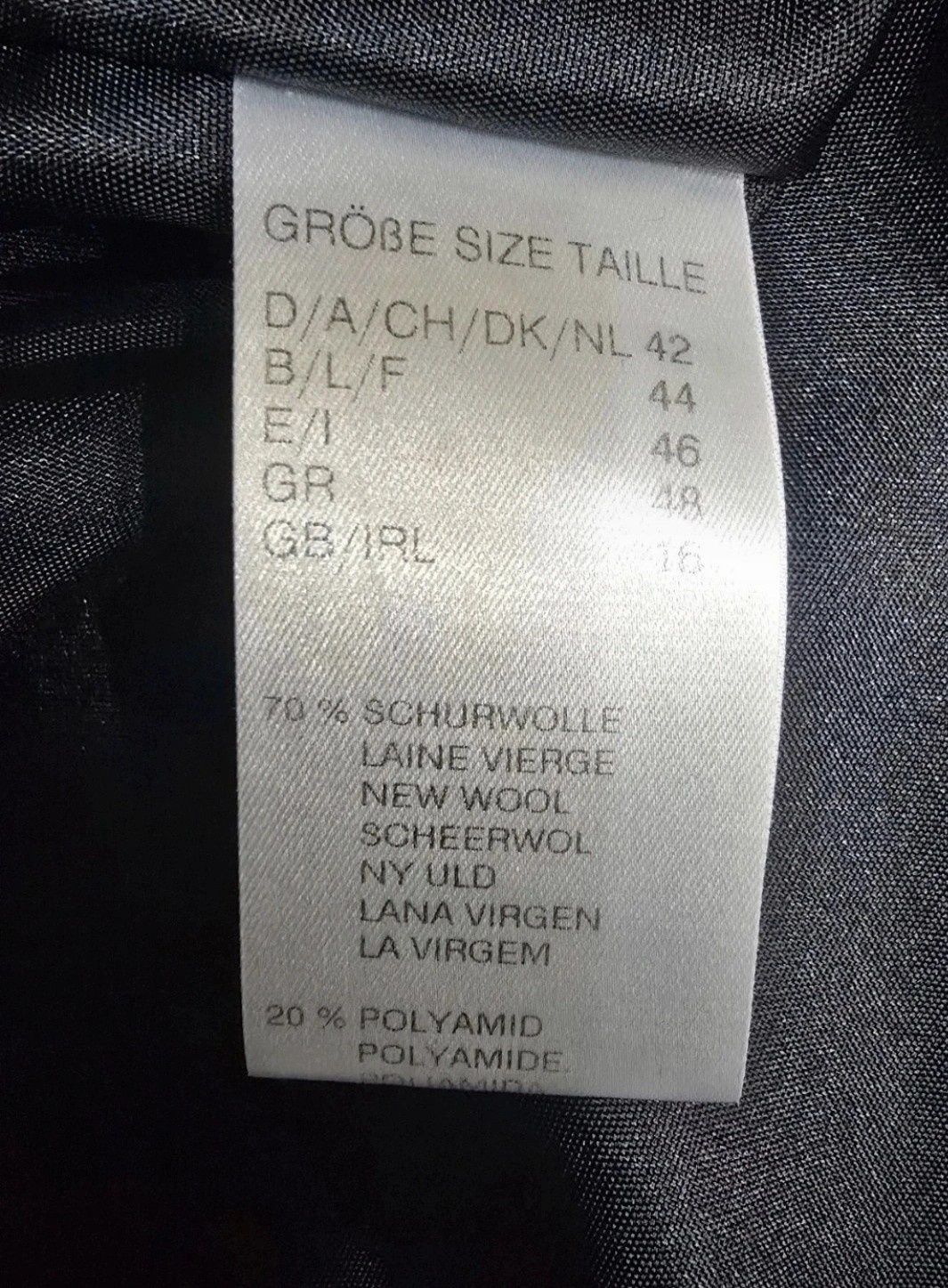 Płaszcz Wełna dziewicza, Kashmir rozmiar 42,44,46