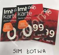 Łotwa sim karta LMT startery łotewskie 0.99€ saldo anonimowa