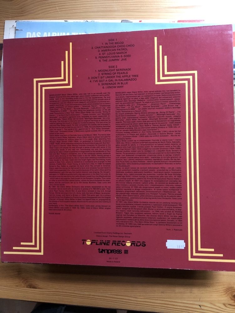Płyta winylowa Glenn Miller and his Orchestra In the Mood