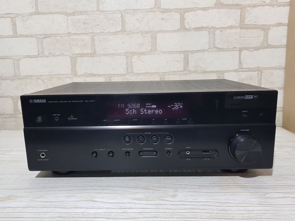 Пульт!5.1AV-Ресивер Yamaha RX-V477 5x115Вт+1 AirPlay USB HDMI 3D