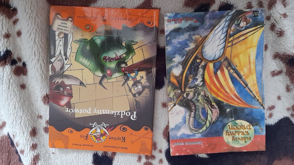 2 książki dla dzieci - podziemny potwór i tajemnicza wyspa