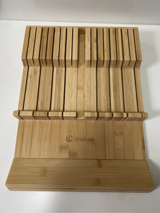Bambusowy wkład na noże do szuflady Utoplike 16N – organizer 16 noży