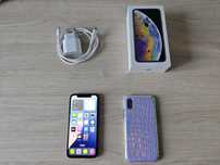iPhone XS Silver nowa bateria + oryginalna ładowarka