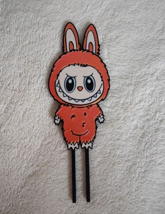 Na tort Labubu golden rose złoto różowy labubuu