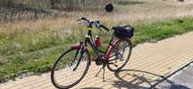 Rower trekkingowy BASIC – lekki, jak nowy, niska rama + akcesoria