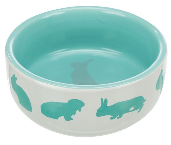 Ceramiczna miska dla królika zdobiona uroczym motywem 250ml / 11cm