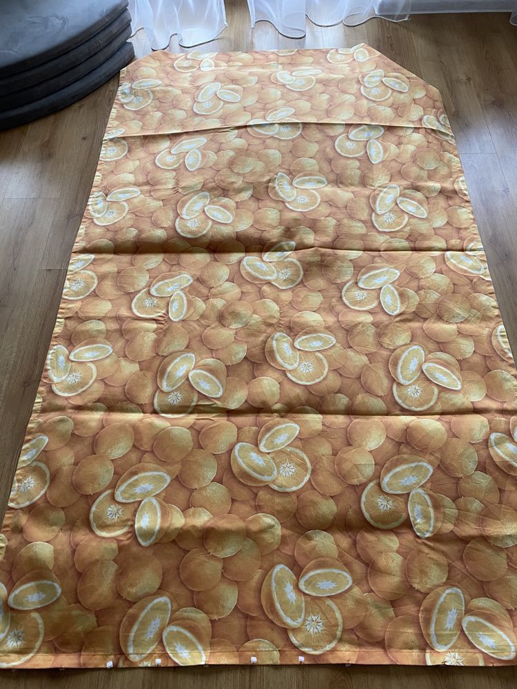 Home 2 długie Zasłony w pomarańcze pomarańczowe 250 cm z zabkami