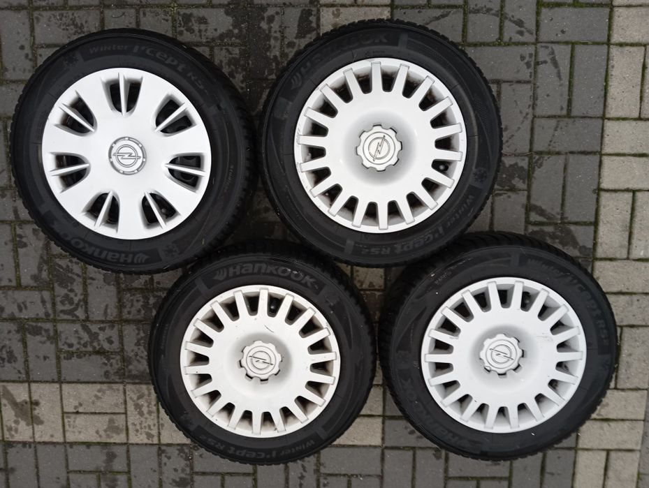 4 Koła Opony Felgi Kołpaki OE GM Zima Astra H Vectra C Meriva B