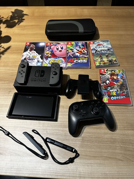 Nintendo switch com muitos jogos