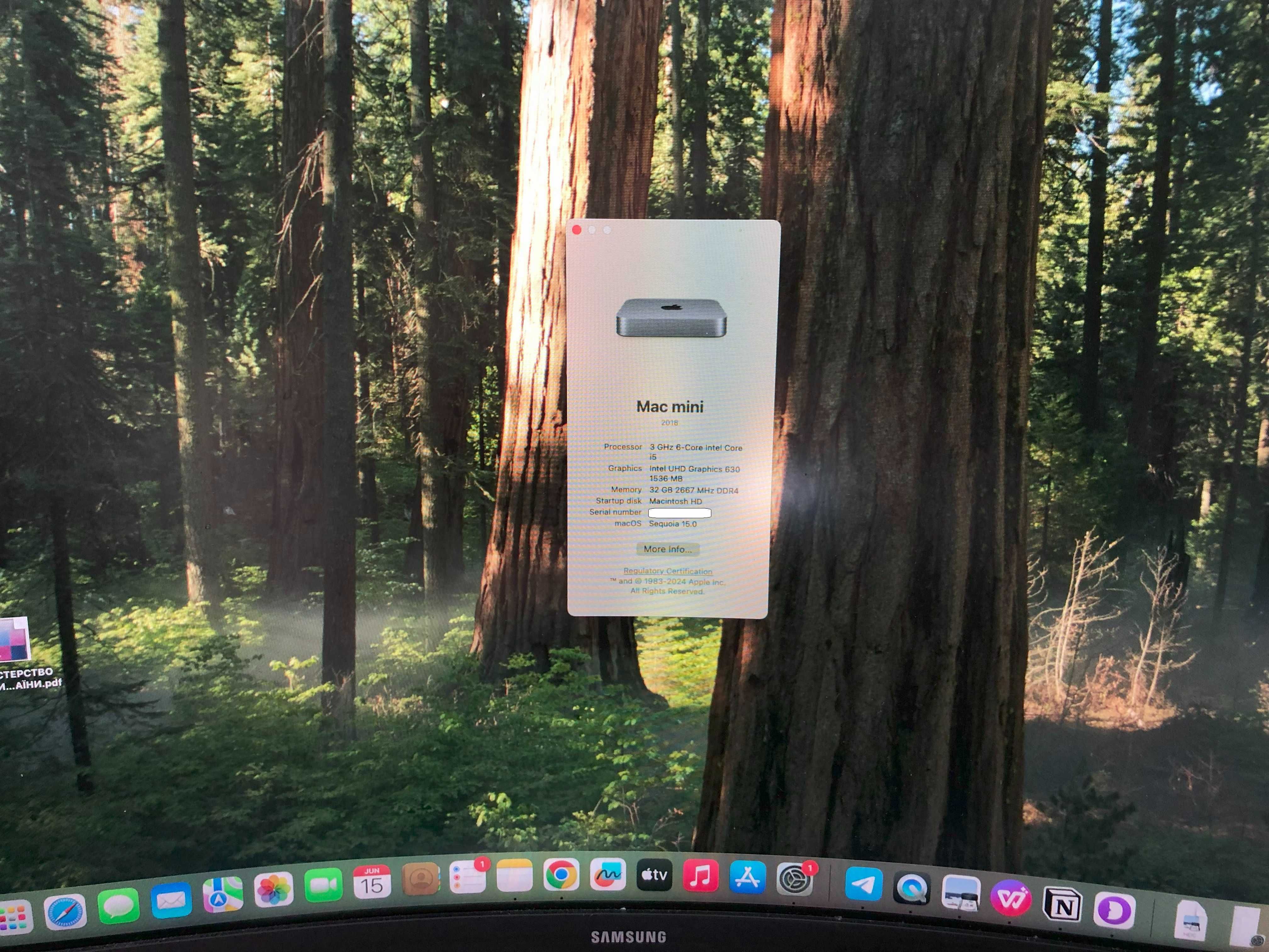 Терміново ! Macmini 2018 core i5 32gb ram