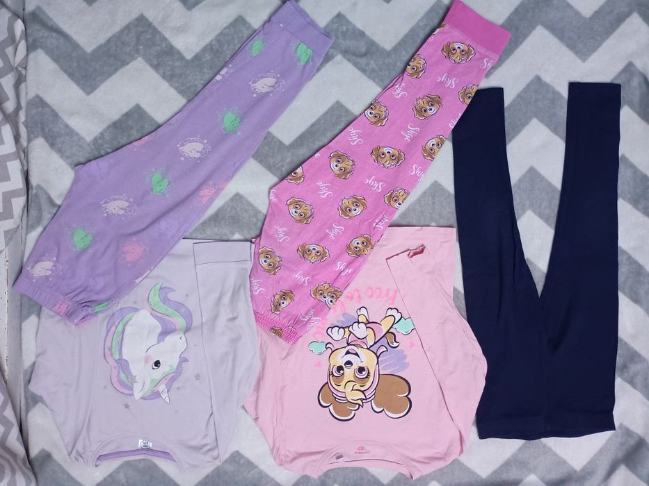 Paka ubrań dziewczęcych r. 110/116 13szt + 8szt GRATIS