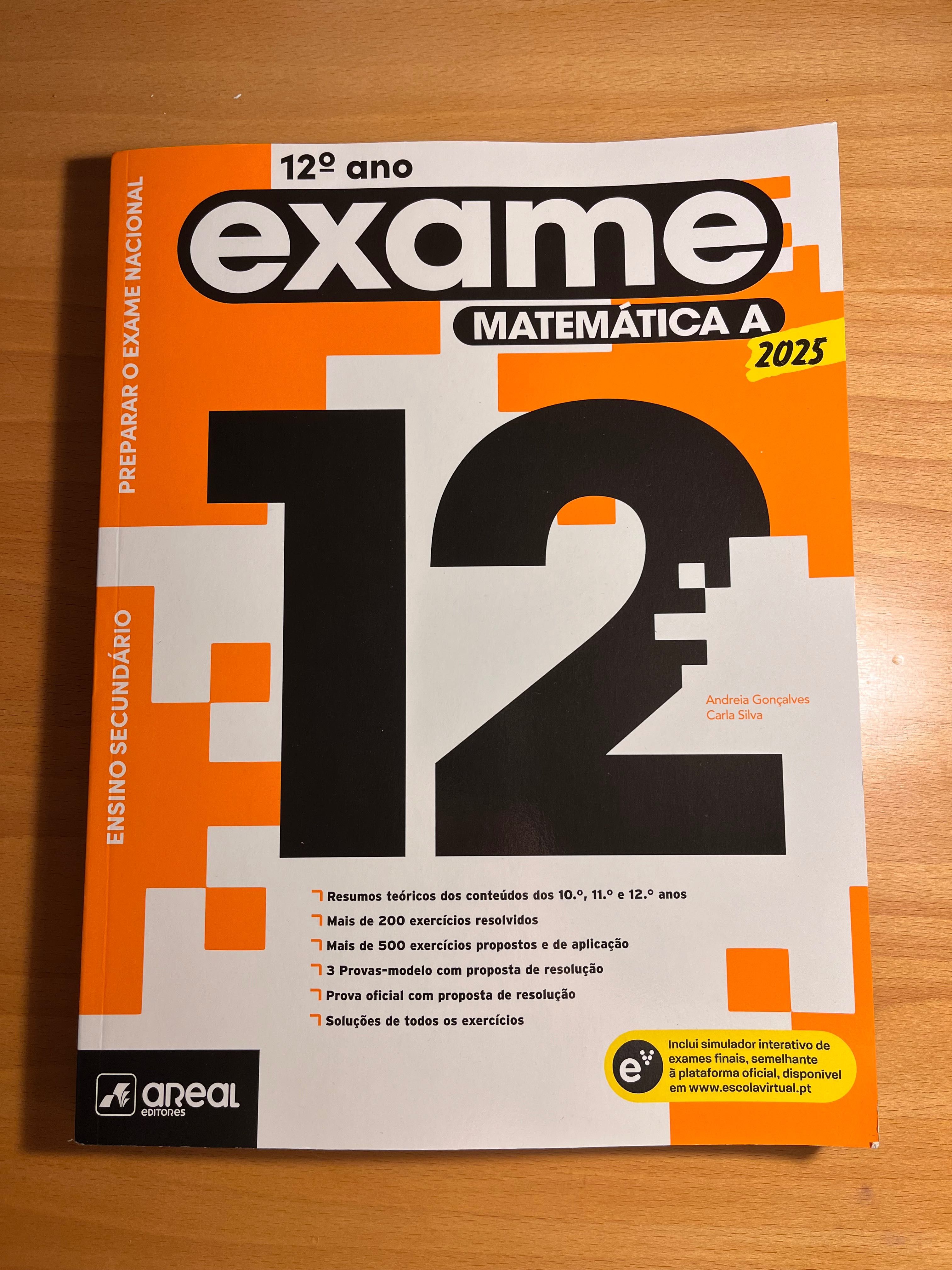 Exame Matemática 12 ano 2025 Areal Estudo