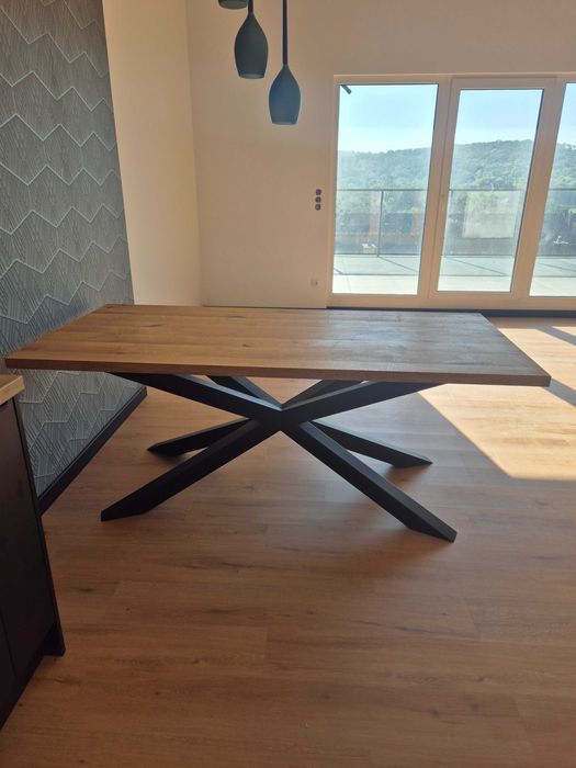 Stół dębowy loft lite drewno pająk