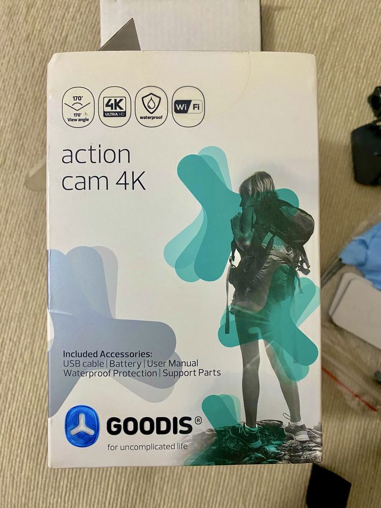 Câmara Action cam 4K ultra HD Goodis