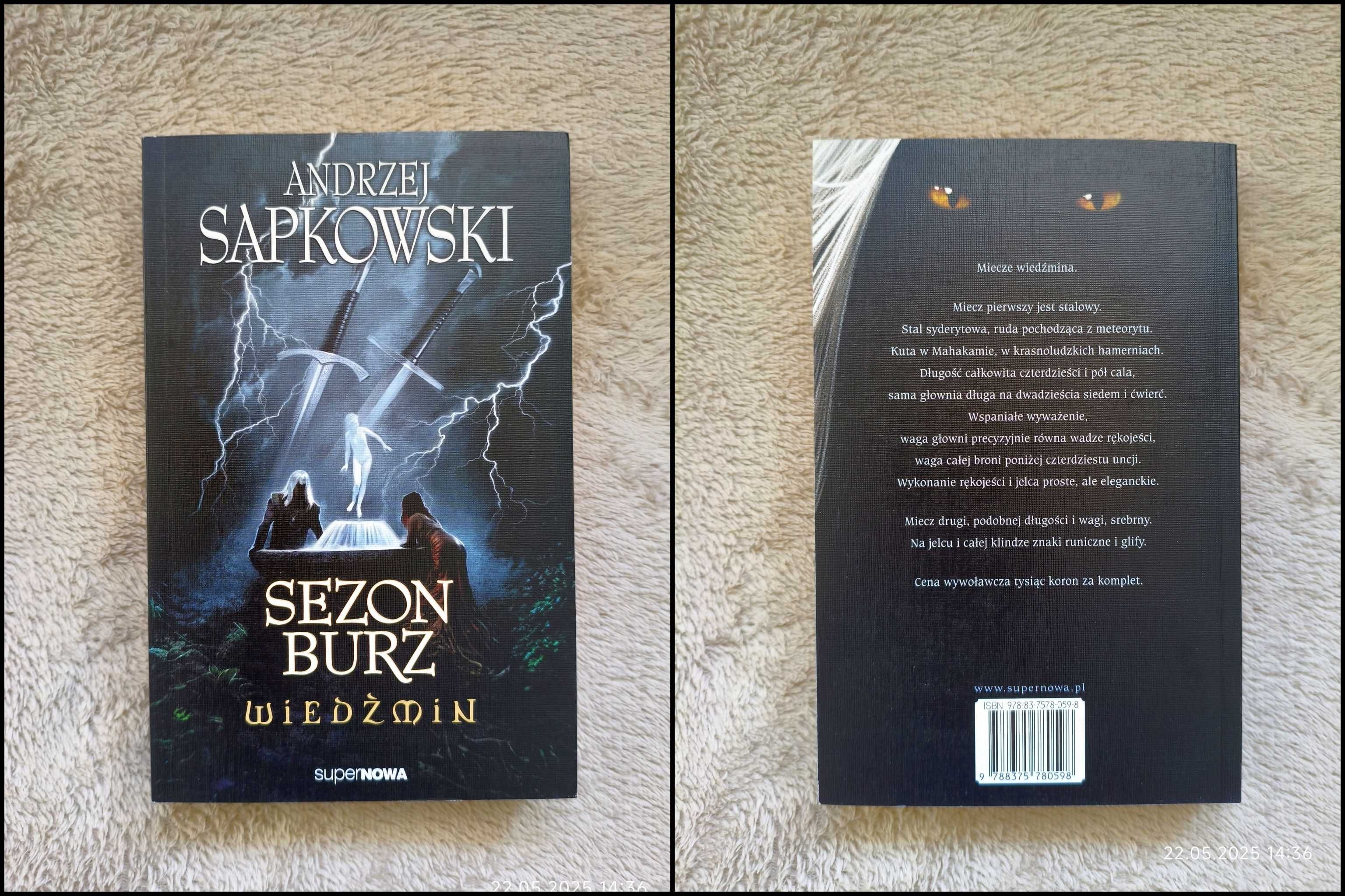 Rozdroże kruków i Sezon burz. Wiedźmin T8-9. Andrzej Sapkowski