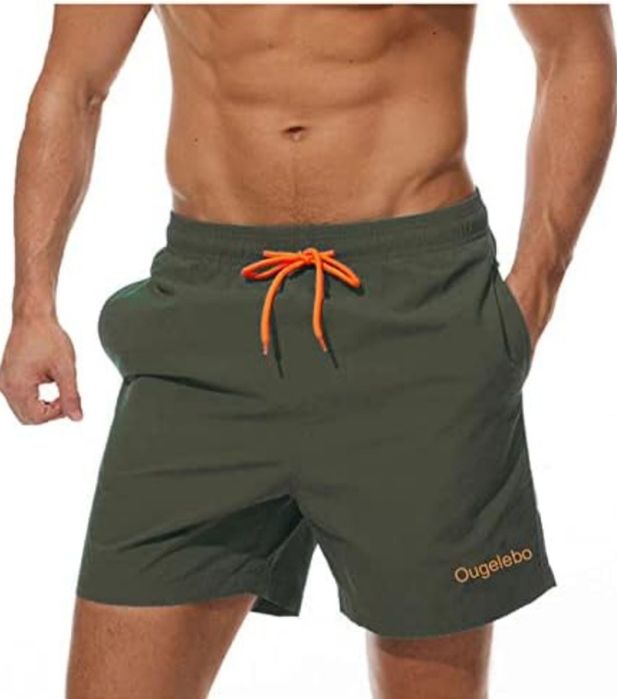 Kąpielówki męskie, szybkoschnące, z podszewką z siateczki Ougelebo